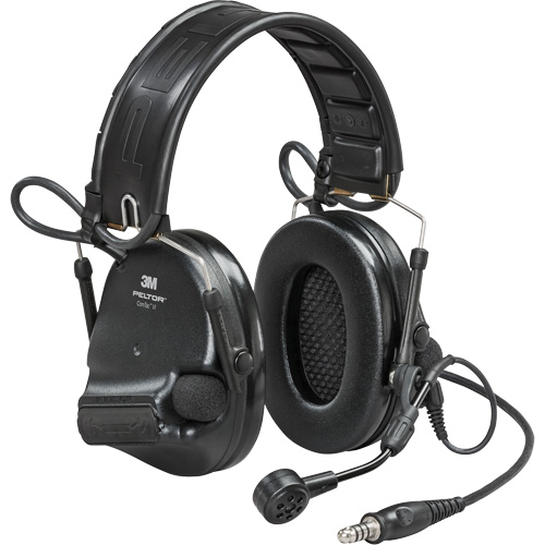 Casque VI NIB avec fils de sortie unique et rail arc Peltor ComTac, Style Bandeau, 23 dB Waymarc Industries Inc