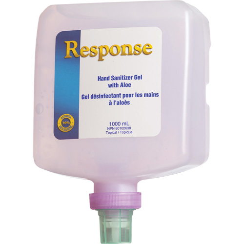 Gel d&eacute;sinfectant pour les mains &agrave; l'alo&egrave;s Response, 1000 ml, Bouteille &agrave; pompe, 70 % alcool Waymarc Industries Inc