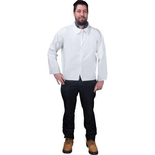 Chemise jetable, Microporeux, Petit, Blanc Waymarc Industries Inc