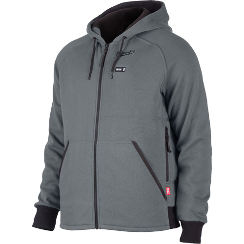 Chandail &agrave; capuchon chauffant M12 complet, Hommes, 3T-Grand, Gris, Polyester Waymarc Industries Inc