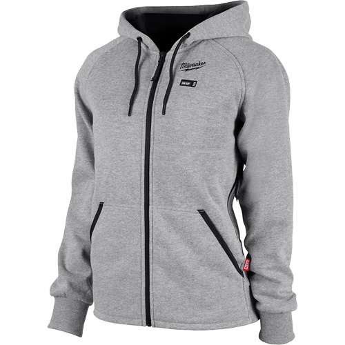 Chandail &agrave; capuchon chauffant M12 complet, Femmes, Grand, Gris, Polyester Waymarc Industries Inc