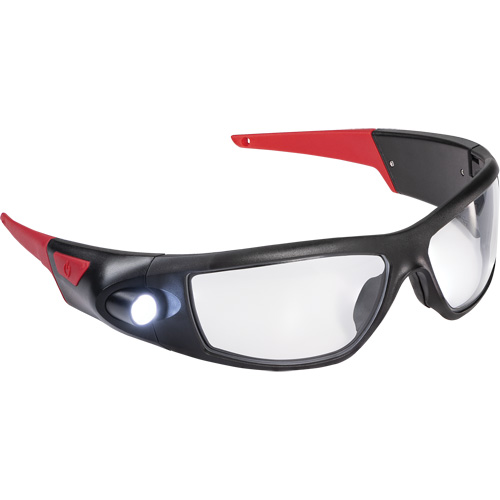 SPG400 Rechargeable Inspection Beam Safety Glasses, Clear Lens, ANSI Z87+ Waymarc Industries Inc