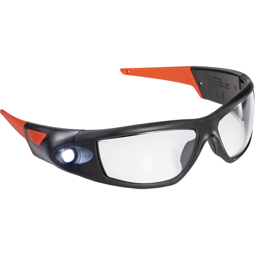 Lunettes de s&eacute;curit&eacute; &agrave; faisceau d'inspection rechargeable SPG500, Lentille Transparent, ANSI Z87+ Waymarc Industries Inc