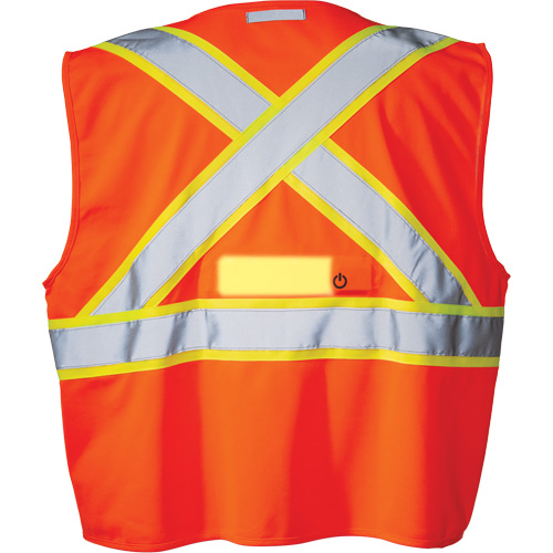 Veste de s&eacute;curit&eacute; SV350 X-Back avec lampe, Orange haute visibilit&eacute;, Petit, Polyester Waymarc Industries Inc