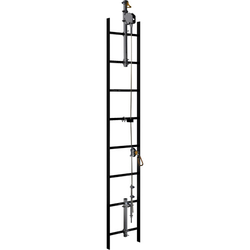 20' Lad-Saf Cable Vertical Safety System, Galvanized Steel Waymarc Industries Inc