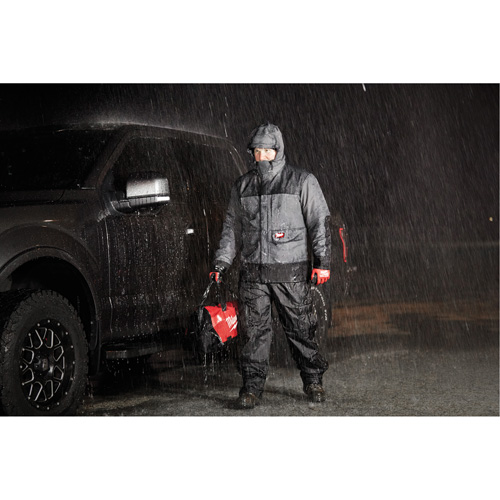Hydrobreak Rainshell Jacket, Men's, 3X-Large, Grey Waymarc Industries Inc