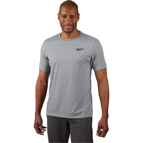 Hybrid Work Tee Shirt, Men's, Small, Grey Waymarc Industries Inc