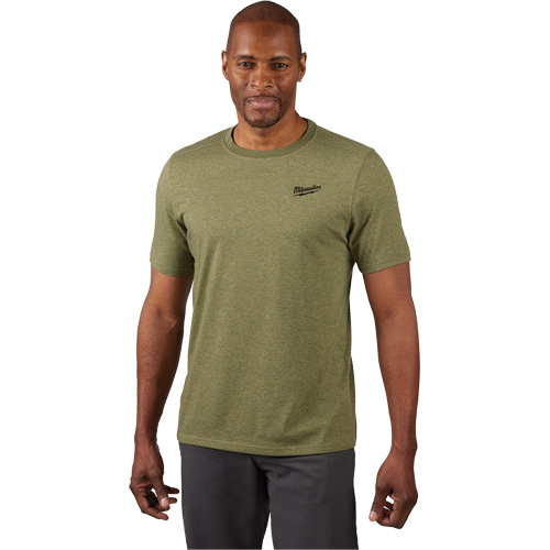 Hybrid Work Tee Shirt, Men's, Small, Green Waymarc Industries Inc