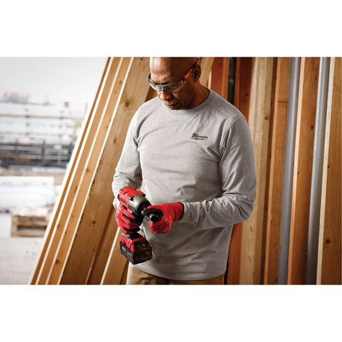 Hybrid Work Tee Shirt, Men's, Small, Grey Waymarc Industries Inc