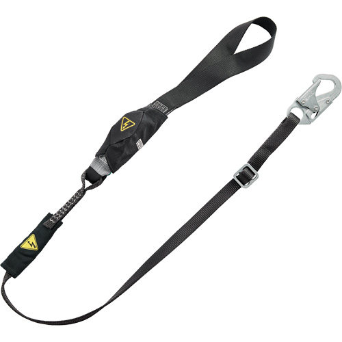 V-Series Utility Energy Absorbing Lanyard, 6', Snap Hook Center, Snap Hook Leg Ends, Nylon Waymarc Industries Inc