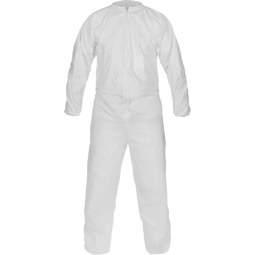 CleanMax&reg; Clean Manufactured Non-Sterile Coverall, Medium, White, Microporous Waymarc Industries Inc