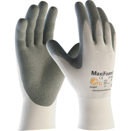 Gants en tricot sans couture de qualit&eacute; sup&eacute;rieure ATG MaxiFoam, Grand, R&ecirc;vetement Nitrile, Calibre 15, Enveloppe en Nylon Waymarc Industries Inc