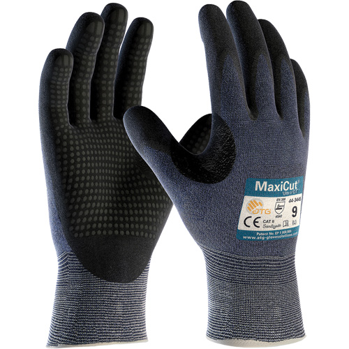 ATG MaxiCut&reg; Ultra DT, Size Large, 15 Gauge, Nitrile Coated, Engineered Yarn Shell, ASTM ANSI Level A3/EN 388 Level 5/EN 388 Level C Waymarc Industries Inc