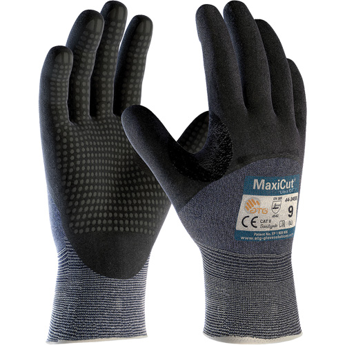 ATG MaxiCut&reg; Ultra DT, Size Large, 15 Gauge, Nitrile Coated, Engineered Yarn Shell, ASTM ANSI Level A3/EN 388 Level 5/EN 388 Level C Waymarc Industries Inc