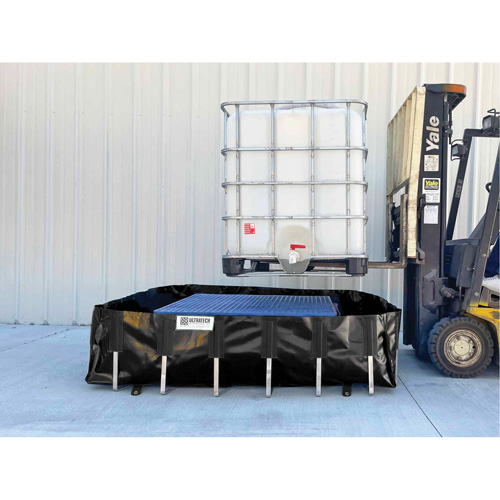 Ultra-IBC Berm&reg; Spill Berm, 400 US gal. Capacity, 6' W x 6' L x 18" H, L-Bracket Waymarc Industries Inc