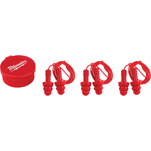 Reusable Ear Plugs, Corded, Pair - Plastic Case, 26 dB NRR, One-Size Waymarc Industries Inc