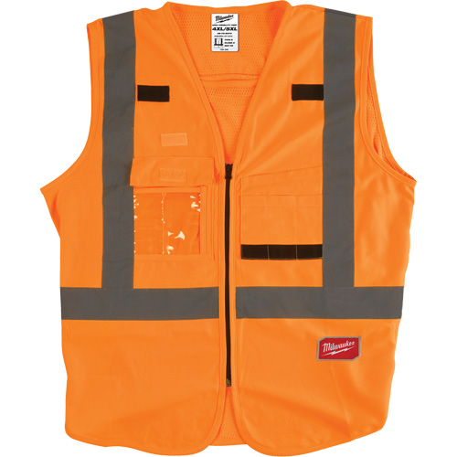 Veste de s&eacute;curit&eacute;, Orange haute visibilit&eacute;, 4T-Grand/5T-Grand Waymarc Industries Inc