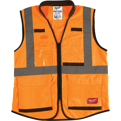 Performance Safety Vest, High Visibility Orange, 4X-Large/5X-Large Waymarc Industries Inc