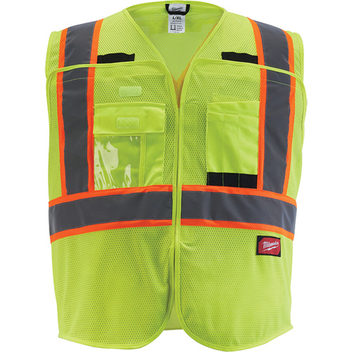 Flagman Safety Vest, High Visibility Lime-Yellow, Medium/Small Waymarc Industries Inc
