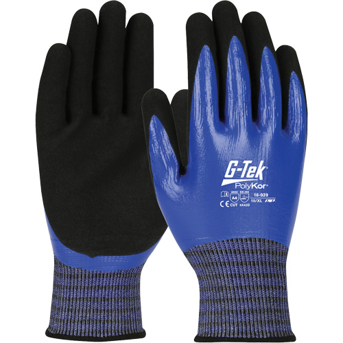 G-Tek&reg; PolyKor&reg; X7 Cut-Resistant Gloves, Size Small, 18 Gauge, Nitrile Coated, Engineered Yarn Shell, ANSI/ISEA 105 Level 4 Waymarc Industries Inc