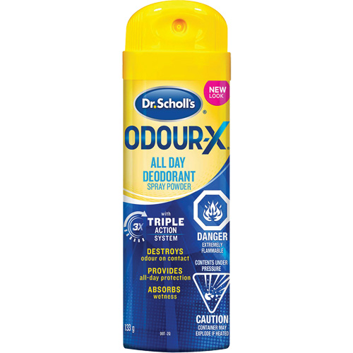 Poudre d&eacute;sodorisante &agrave; pulv&eacute;riser pour les pied Odour Destroyers Dr. Scholl's Waymarc Industries Inc