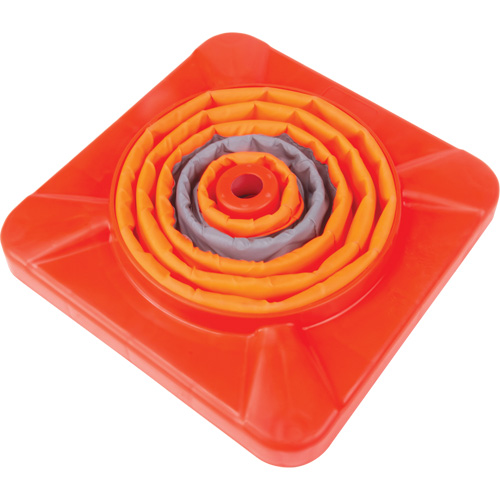 C&ocirc;ne de signalisation repliable, 18" h, Orange Waymarc Industries Inc