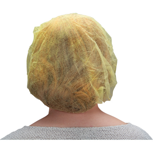 Bonnets bouffants, Polypropyl&egrave;ne, 21", Jaune Waymarc Industries Inc
