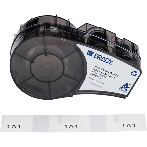 Self-Laminating Wrap Around Labels with Ribbon, Black Waymarc Industries Inc