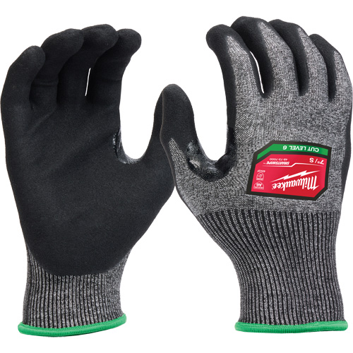 Gants enduits par trempage &agrave; dext&eacute;rit&eacute; &eacute;lev&eacute;e, Taille Petit, Calibre 18, Rev&ecirc;tement Nitrile, Enveloppe en Poly&eacute;thyl&egrave;ne, ASTM ANSI niveau A6/EN 388 niveau F Waymarc Industries Inc