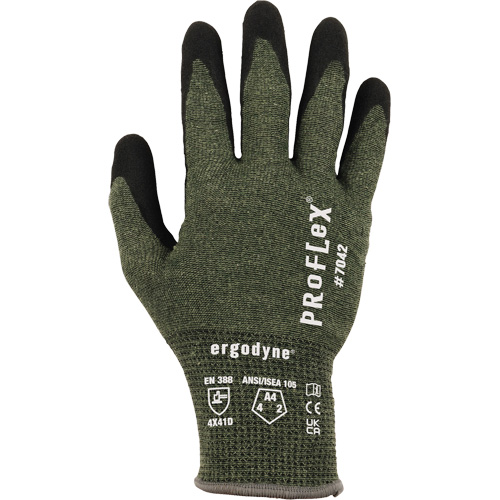 Gants r&eacute;sistant &agrave; la coupe Proflex 7042, Taille Petit, Calibre 18, Rev&ecirc;tement Nitrile, Enveloppe en Aramide, ASTM ANSI niveau A4/EN 388 niveau D Waymarc Industries Inc