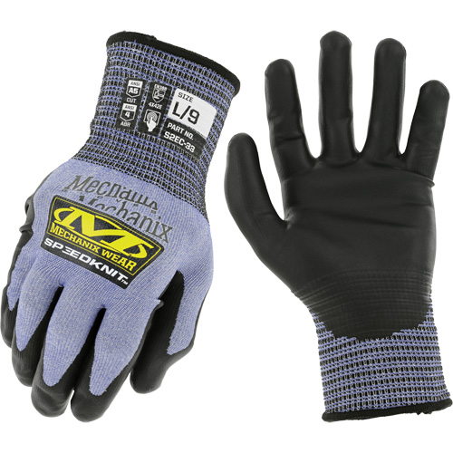 Speedknit S2EC33 Cut-Resistant Gloves, Size Medium/8, 18 Gauge, Urethane Coated, HPPE/Tungsten Shell, ASTM ANSI Level A5/EN 388 Level D Waymarc Industries Inc