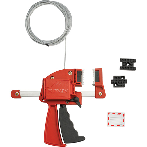 Red Clamping Cable Lockout, 8' Length Waymarc Industries Inc