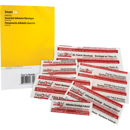 SmartCompliance&reg; Refill Adhesive Bandages, Assorted, Fabric/Plastic, Non-Sterile Waymarc Industries Inc