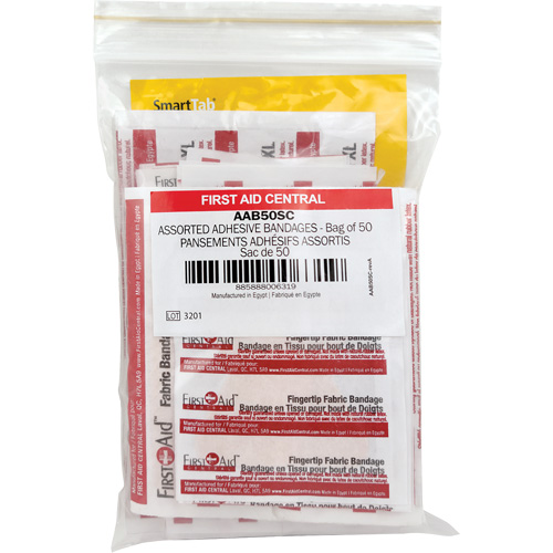 Recharge de bandages adh&eacute;sifs SmartCompliance, Assorti, Tissu/Plastique, Non st&eacute;rile Waymarc Industries Inc