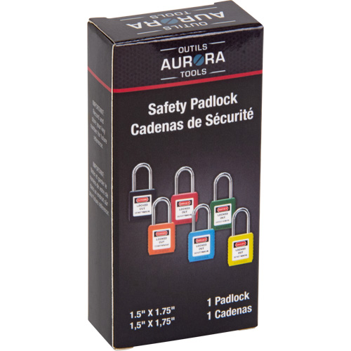 Verrouillage pour les consignations, Cadenas de s&eacute;curit&eacute;, Cl&eacute;s diff&eacute;rentes, Thermoplastique, Largeur de 1-1/2" Waymarc Industries Inc