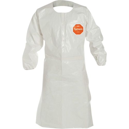 Disposable Sleeved Apron, Tychem&reg; 4000, White, 44" L Waymarc Industries Inc
