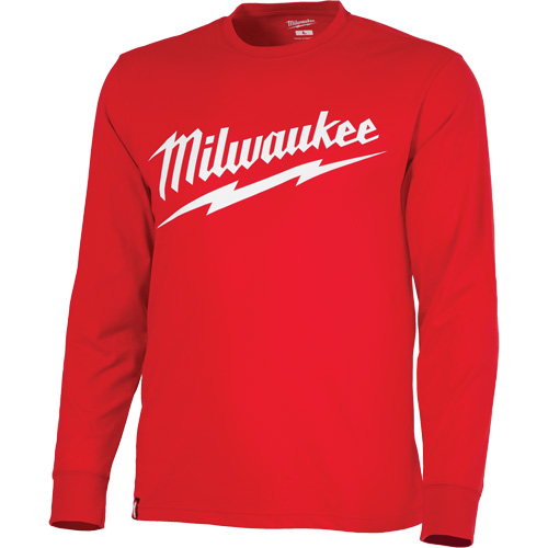 Chandail &agrave; manches longues tr&egrave;s r&eacute;sistant avec logo Milwaukee, Hommes, Petit, Rouge Waymarc Industries Inc