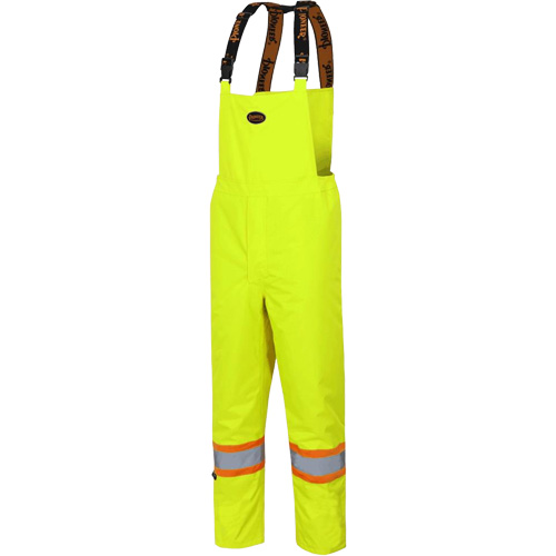 5054 The Rock 300D Insulated Bib Pants, Polyester, Small, High Visibility Lime-Yellow Waymarc Industries Inc