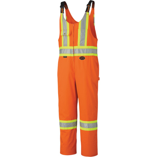 6617Z Safety Overalls with Leg Zippers, Poly-Cotton, 36, High Visibility Orange Waymarc Industries Inc