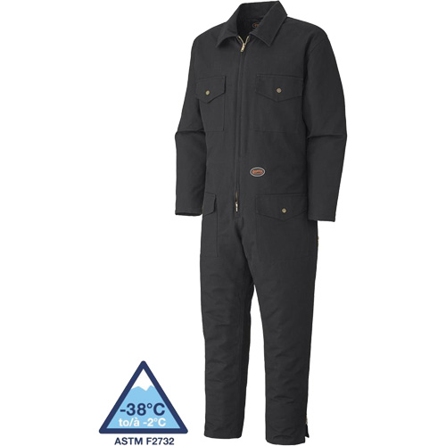 520A Combinaisons en toile de coton matelass&eacute;e, Hommes, Noir, Taille Petit Waymarc Industries Inc