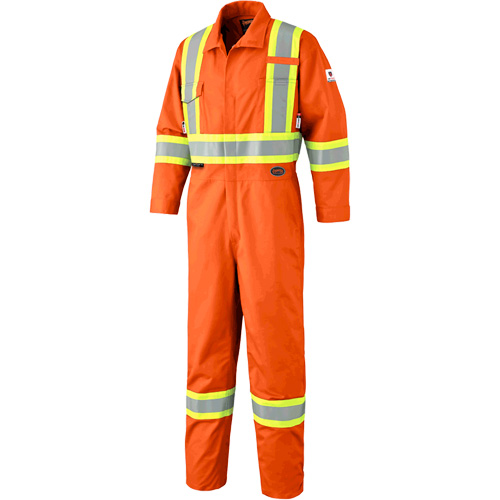 7705T Combinaison ignifuge FR-Tech avec fermetures &agrave; glissi&egrave;re aux jambes, Taille 40 (grand taille), Orange haute visibilit&eacute;, 9,7 cal/cm² Waymarc Industries Inc