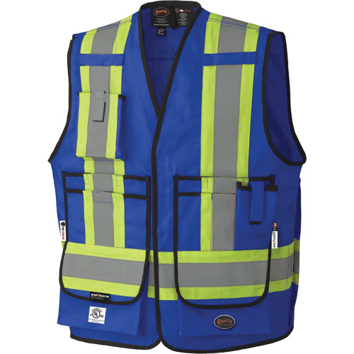 7733 Veste d'arpenteur ignifuge et r&eacute;sistant aux arcs &eacute;lectriques FR-Tech, Petit, Bleu royal, 9,7 cal/cm² Waymarc Industries Inc