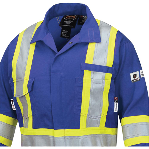 7704W Combinaison FR-Tech ignifuge/contre les arcs pour femme, Taille T-petit, Bleu royal, 10 cal/cm² Waymarc Industries Inc