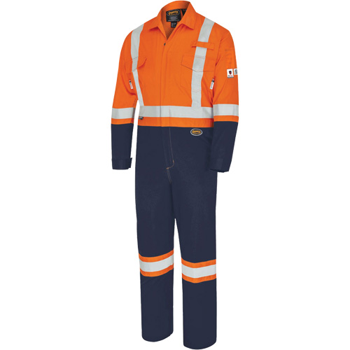7702BB Combinaison de s&eacute;curit&eacute; FR-Tech 2 tons, Taille 36, Bleu marin/Orange, 10 cal/cm² Waymarc Industries Inc
