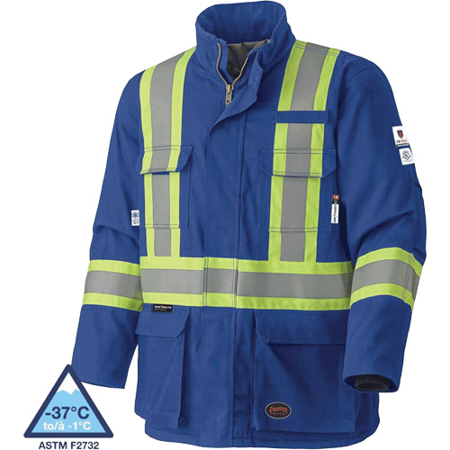 5523 Manteau de s&eacute;curit&eacute; ignifuge, Petit, Bleu royal, 58 cal/cm² Waymarc Industries Inc