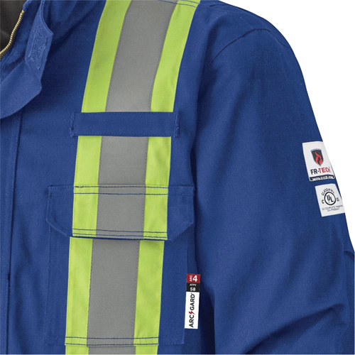 5523 Manteau de s&eacute;curit&eacute; ignifuge, Petit, Bleu royal, 58 cal/cm² Waymarc Industries Inc
