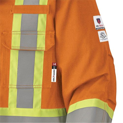 5533 Manteau de s&eacute;curit&eacute; ignifuge, Petit, Orange haute visibilit&eacute;, 58 cal/cm² Waymarc Industries Inc
