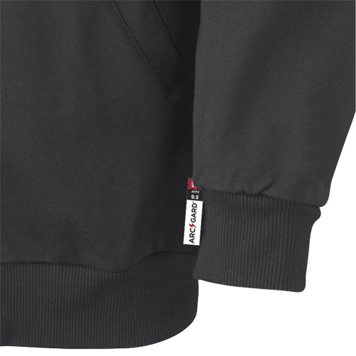 337 Flame-Resistant Zip Style Hoodie, Men's, X-Small, Black, 22 cal/cm² Waymarc Industries Inc
