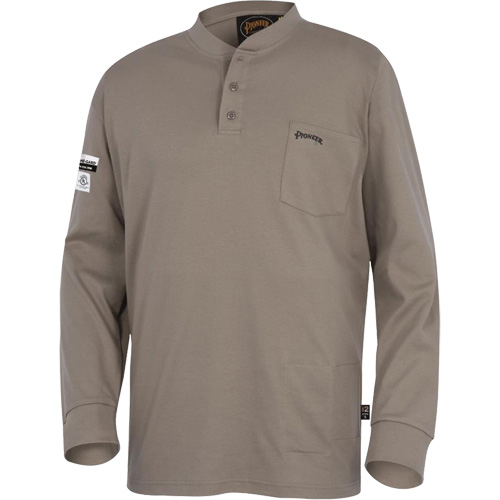 331 FR Interlock Henley Shirt, Small, Beige Waymarc Industries Inc