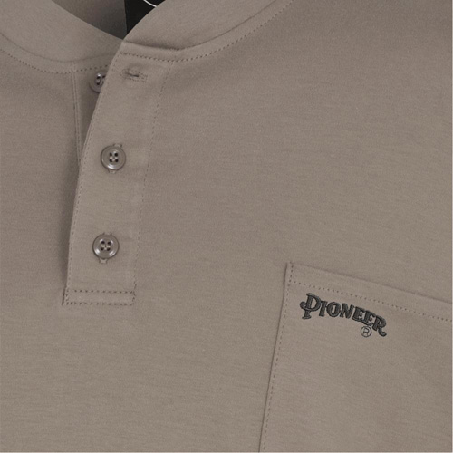331 FR Interlock Henley Shirt, Small, Beige Waymarc Industries Inc